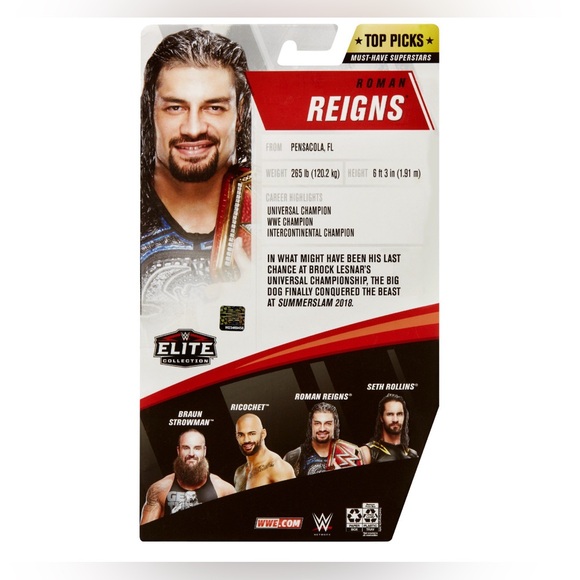 WWE Elite Collection Top Picks Roman Reigns Action Figure 2020 - Picture 6 of 6